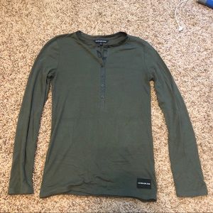 Calvin Klein Long Sleeve Henley Top